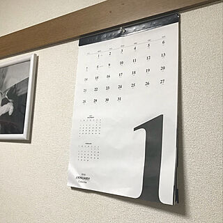 壁/天井/セリア/カレンダーのインテリア実例 - 2018-01-08 14:00:48