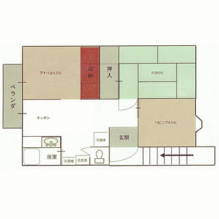 部屋全体/狭くても快適に/賃貸を楽しむ♪/間取り図のインテリア実例 - 2018-06-04 19:33:32