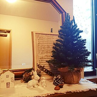 玄関/入り口/クリスマス始めました/クリスマスツリー/クリスマス好き/シンプルクリスマスのインテリア実例 - 2014-11-18 18:08:49