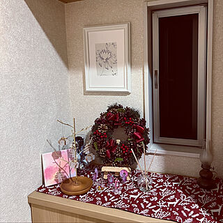 クリスマスツリー/クリスマスリース/ニトリ/IKEA/玄関/入り口のインテリア実例 - 2023-12-15 09:07:32