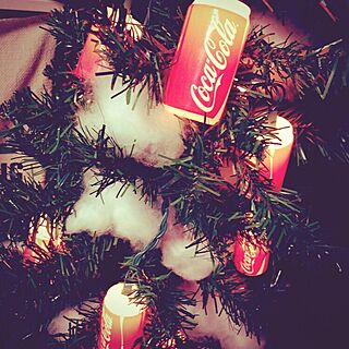リビング/クリスマスツリー出しました/クリスマスツリー/コカコーラライト/コカコーラ...などのインテリア実例 - 2015-11-17 15:56:32