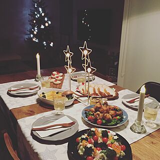キッチン/ほぼIKEA/テーブルコーディネート/クリスマス/IKEA...などのインテリア実例 - 2015-12-24 18:33:49