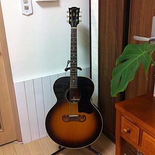 ギター/楽器/腰壁/DIY/楽器のある部屋のインテリア実例 - 2013-09-04 02:43:30