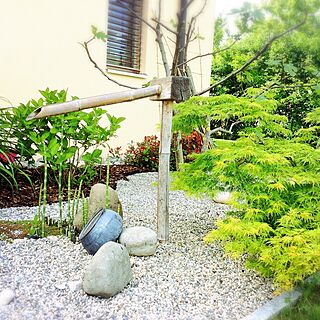 玄関/入り口/竹から水が流れる/DIYのインテリア実例 - 2016-05-10 23:49:35