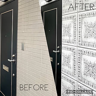 before→after/壁紙DIY/壁紙/壁紙はりました/DIY...などのインテリア実例 - 2020-05-26 20:13:39