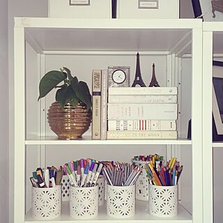 棚/White/bookshelf/plants/IKEA...などのインテリア実例 - 2015-05-24 07:22:17