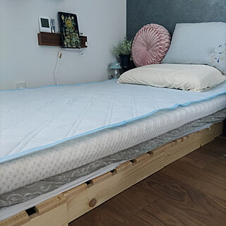 ベッド周り/ニトリ/ふとん派/就寝環境改善/すのこベッド...などのインテリア実例 - 2023-02-24 08:36:51