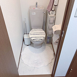 トイレの床/トイレ/大理石柄/マーブル柄/楽天roomやってます...などのインテリア実例 - 2020-05-03 22:37:09