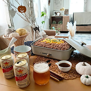 机/休日の過ごし方/ホットプレートごはん/わいわい食事会/BRUNOホットプレート...などのインテリア実例 - 2022-09-19 18:50:16