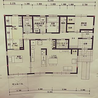 二世帯住宅の一階/間取り図/二世帯住宅新築中/部屋全体/田舎暮らし...などのインテリア実例 - 2020-04-27 19:45:09