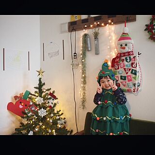 リビング/クリスマスツリー/３歳児/クリスマスのインテリア実例 - 2014-12-25 17:44:47