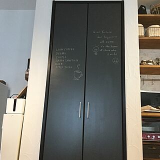 キッチン/チョークボードペイント/黒板テープ/黒板塗料/DIYのインテリア実例 - 2017-04-09 04:10:26