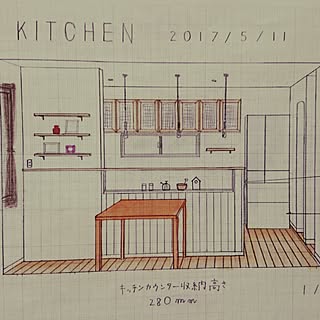 キッチン/造作家具/新築建築中のインテリア実例 - 2017-06-05 19:02:12