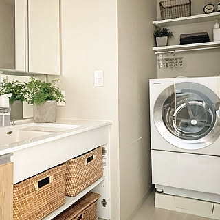 DIY棚/キューブル/洗濯機周り/かご収納/洗面所...などのインテリア実例 - 2021-05-17 21:52:41