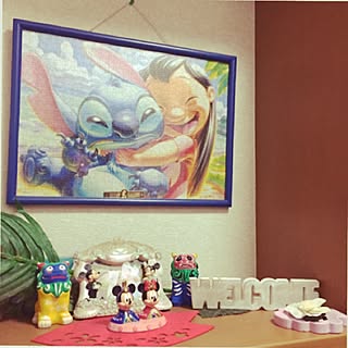 ディズニー絵画 スティッチエンジェル （Disney 桜スティッチ