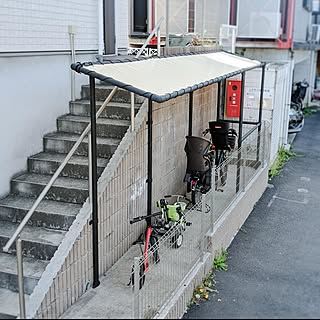 テント生地/自転車置き場/単管パイプ/自転車置き場がない…/GWにDIY...などのインテリア実例 - 2021-04-29 08:06:24