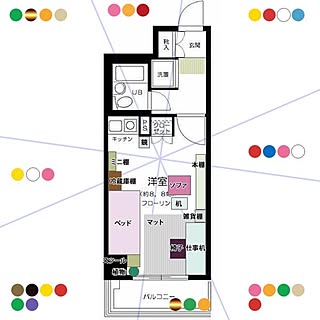 風水/間取り図/1R/1R 一人暮らし/狭い部屋...などのインテリア実例 - 2023-02-27 12:02:33