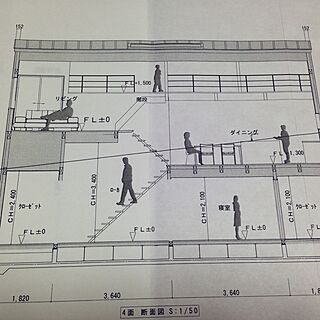 部屋全体/新築一軒家/設計図/スキップフロアのインテリア実例 - 2015-03-05 22:59:22