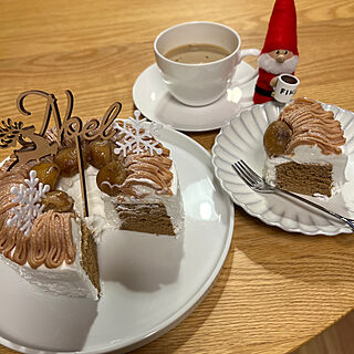 リビング/すごく食べやすい/ほうじ茶モンブラン/クリスマスケーキ/クリスマス...などのインテリア実例 - 2023-12-25 14:45:08