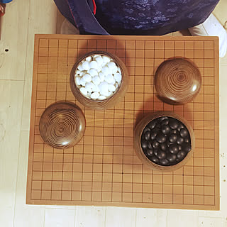 囲碁盤、囲碁玉セット はじい