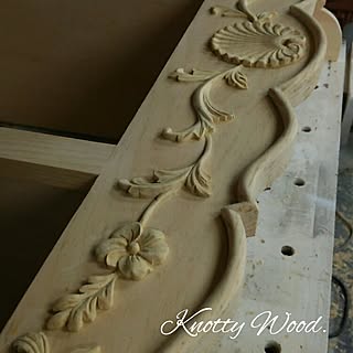 リビング/オーダー品/Knotty wood./フレンチシック/彫刻家具...などのインテリア実例 - 2016-01-08 01:46:29