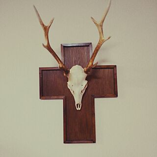 壁/天井/DIY/十字架作りました♪/西海岸インテリア/鹿...などのインテリア実例 - 2017-06-09 22:21:34