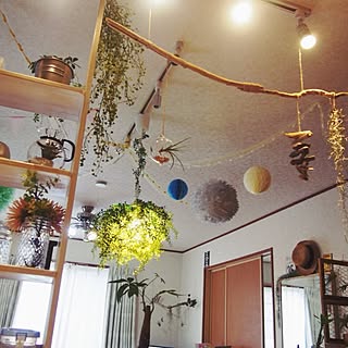 部屋全体/連投失礼します(>_<)/シュガーバイン/照明DIY/いなざうるす屋さん...などのインテリア実例 - 2015-09-10 11:30:38