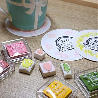 消しゴムはんこNo.25  うさぎ ティーカップ 消しゴムはんこNo.25 うさぎ ティーカップ