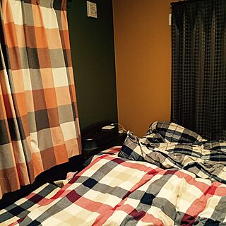 ベッド周り/ニトリ　/IKEA/壁紙♡/カーテン☆...などのインテリア実例 - 2014-12-22 07:18:50