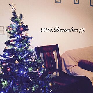 部屋全体/クリスマスツリー♡/点灯♡のインテリア実例 - 2014-12-19 22:32:16