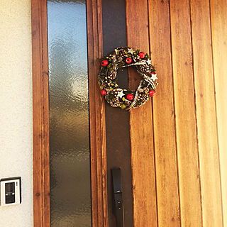 玄関/入り口/アイリッシュパイン/リクシルの玄関ドア/クリスマスのインテリア実例 - 2017-11-29 09:05:49