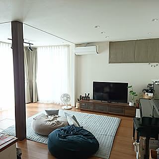 部屋全体/無印良品/ラグ/グレーインテリア/テレビ台...などのインテリア実例 - 2018-06-04 22:14:13