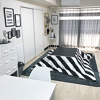 部屋全体/ニトリ/モノトーン/Black＆White/IKEA...などのインテリア実例 - 2018-02-08 13:08:11