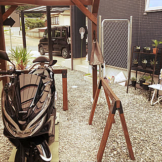 ソーホースブラケット/KEEP OUT/自転車小屋DIY/DIY/男前...などのインテリア実例 - 2022-07-31 19:47:58