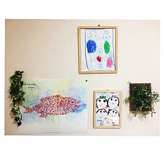 壁/天井/ポスター/ごちゃごちゃが好き/生活感のある家/観葉植物...などのインテリア実例 - 2017-01-08 11:49:48