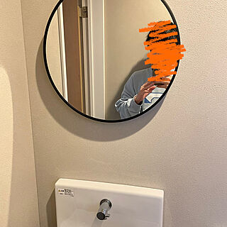 DIY/トイレ手洗い/ニトリ/トイレの鏡/鏡...などのインテリア実例 - 2023-01-29 17:41:22