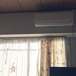 壁/天井/エアコン取り付け完了/こどもと暮らす/ニトリのカーテンのインテリア実例 - 2016-12-11 14:01:28