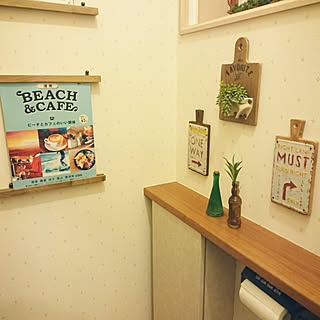 バス/トイレ/100均大好き♡/カフェ風に憧れます♡/プチリメイク☻/いざなうるす屋さん...などのインテリア実例 - 2016-09-14 19:52:25