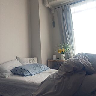 ベッド周り/IKEA/無印良品/1DK/すのこベッド...などのインテリア実例 - 2017-05-11 08:25:29