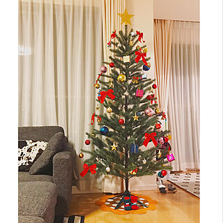 リビング/クリスマスツリー180cm/クリスマスツリー/ソファ/クリスマスのインテリア実例 - 2017-12-24 07:48:50
