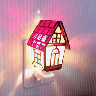 壁/天井/ステンドグラス照明/お家型♡/フットライトのインテリア実例 - 2016-06-14 08:34:08