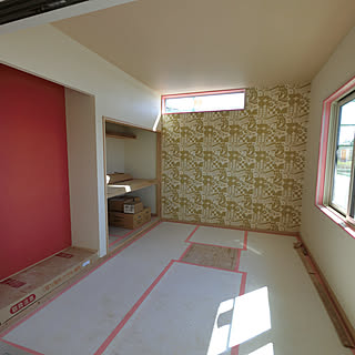 部屋全体/アクセントクロス/土間がある家/記録用pic/新築建築中...などのインテリア実例 - 2019-02-12 19:56:20