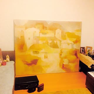 壁/天井/息子の油画/ART/100号/油画...などのインテリア実例 - 2014-04-08 23:26:29