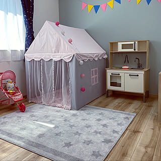 Ikea キッズテントのおしゃれなアレンジ 飾り方のインテリア実例 Roomclip ルームクリップ