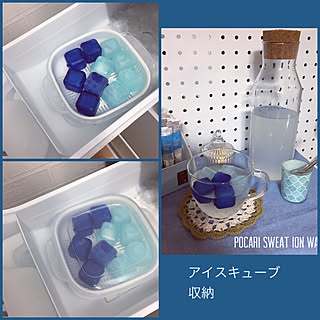 冷凍ご飯容器/ふっくらパック/アイスキューブ収納/アイスキューブ/ポカリフォト...などのインテリア実例 - 2021-03-18 22:44:46