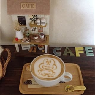 キッチン/akikoさんのミニチュア/カプチーノ/ラテアート/カメラマークを消したくて...などのインテリア実例 - 2015-08-28 20:43:41