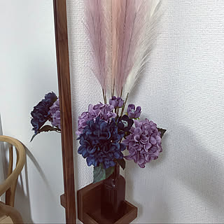 造花/フェイクフラワー/お花のある暮らし/紫陽花/パンパスグラスのある暮らし...などのインテリア実例 - 2022-09-25 10:06:16