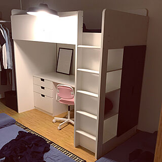 ベッド周り/ロフトベッド/IKEA/DIY/こどもと暮らす。...などのインテリア実例 - 2018-04-13 21:21:01