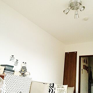 壁/天井/IKEA/白黒/ハンドメイド/シンプル　...などのインテリア実例 - 2014-06-30 18:11:07