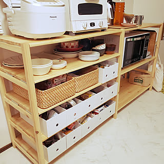 キッチン パイン材ユニットシェルフのインテリア実例 Roomclip ルームクリップ キッチン パイン材ユニットシェルフのインテリア実例 Roomclip ルームクリップ